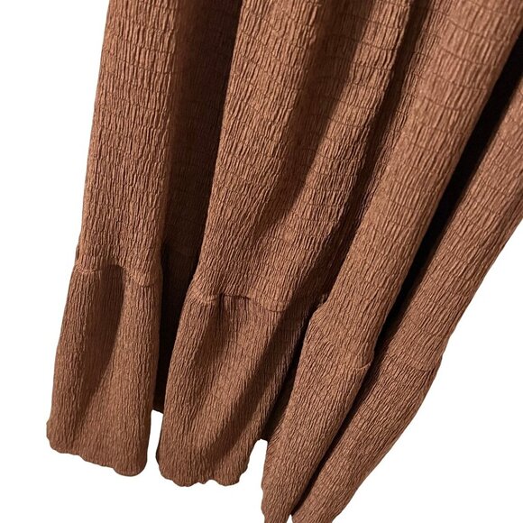 Sunnow Maxi Chocolate Brown V-Neck Dress - Size Small - Picture 7 of 7